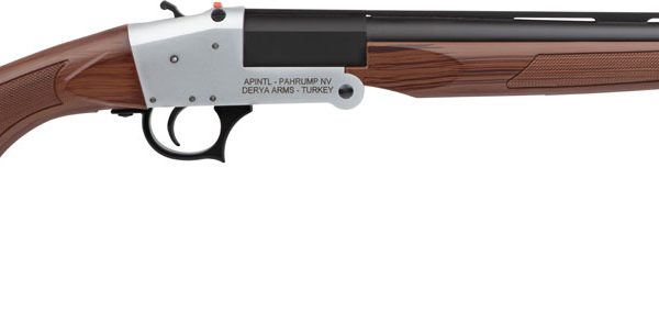 Rock Island TK113 Traditional Single Shot 12 Gauge with 20" Black Parkerized Barrel, 3" Chamber, 1rd Capacity, Silver Anodized Metal Finish & Woodgrain Synthetic Stock Right Hand (Full Size)