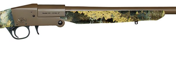 Charles Daly 930338 101  Full Size 20 Gauge Break Open 3" 1rd 26" Flat Dark Earth Cerakote Steel Barrel & Receiver, Fixed TrueTimber Prairie Synthetic Stock