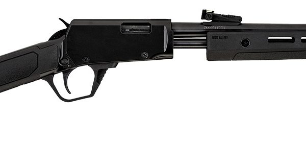 Rossi  Gallery  Pump 22 WMR 12+1 20", Black, Polished Steel Barrel/Rec, Synthetic Stock, Fiber Optic Sights