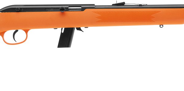 Savage Arms 40220 64 F Full Size 22 LR 10+1 21" Matte Black Carbon Steel Barrel, Matte Black Grooved Carbon Steel Receiver, Orange Fixed Synthetic Stock, Right Hand
