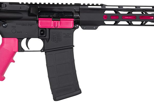 Diamondback DB175AK591 DB15  5.56x45mm NATO 16" 30+1, Black with Prison Pink Accents, Carbon Lower, 15" M-Lok Handguard, Magpul Carbine Stock, A2 Grip
