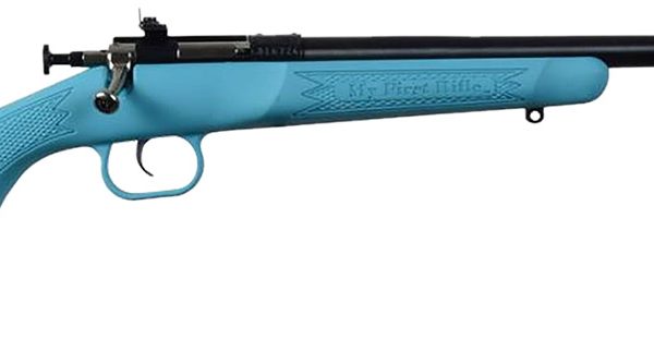 Crickett KSA302 My First Rifle 22 S/L/LR Single Shot 16.10" Blued Barrel & Receiver, Blue Synthetic Fixed Stock