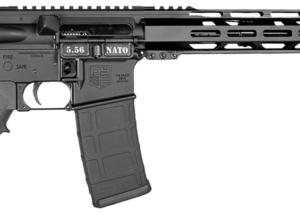 Diamondback DB175AK003 DB15  5.56 NATO 30+1 Black Nitride Black Hardcoat Anodize Aluminum Receiver, 12" M-LOK Handguard, Black A2 Grip