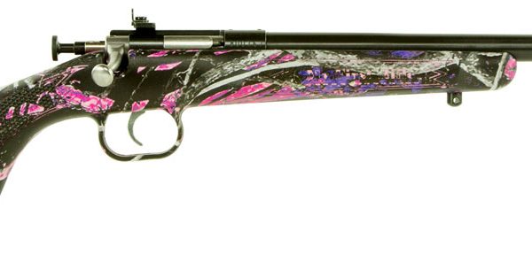 Crickett KSA2160 Youth  22 LR 1rd 16.12" Barrel & Receiver, Fixed Front/Adjustable Rear Peep Sight, Hydro Dipped Muddy Girl Synthetic Stock w/11.5" LOP, Rebounding Firing Pin Safety