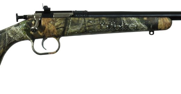 Crickett KSA2163 Youth  22 LR 1rd 16.12" Blued Barrel & Receiver, Fixed Front/Adjustable Rear Peep Sight, Hydro Dipped Mossy Oak Break-Up Synthetic Stock w/11.5" LOP, Rebounding Firing Pin Safety