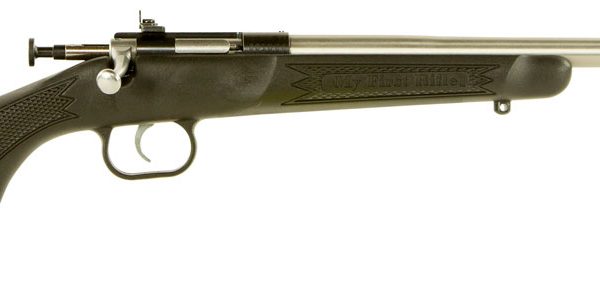 Crickett KSA2245 Youth  22 LR 1rd  16.12" Stainless Steel Barrel, Fixed Front/Adjustable Rear Peep Sights, Black Synthetic Stock w/11.5" LOP, Rebounding Firing Pin Safety