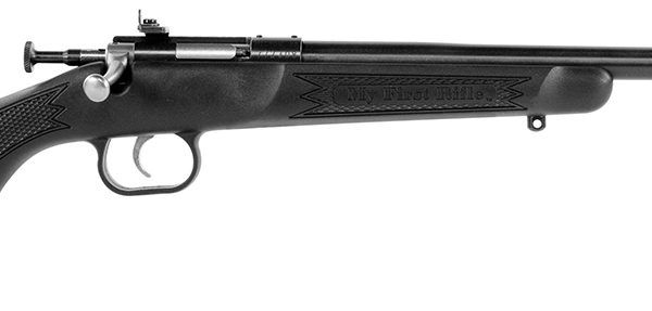 Crickett KSA2280 Youth  22 WMR 1rd 16.12" Blued Barrel & Receiver, Fixed Front/Adjustable Rear Peep Sights, Black Synthetic Stock w/11.5" LOP, Rebounding Firing Pin Safety