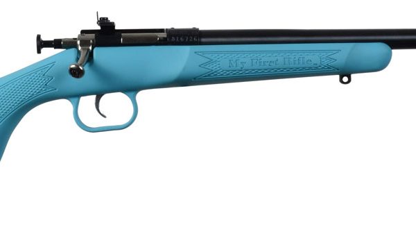 Crickett KSA2302 Youth  22 LR 1rd 16.12" Blued Barrel & Receiver, Fixed Front/Adjustable Rear Peep Sights, Blue Synthetic Stock w/11.5" LOP, Rebounding Firing Pin Safety