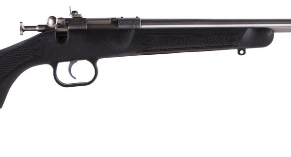 Crickett KSA2295 Youth 22 WMR 1rd 16.12" Blued Barrel & Receiver, Fixed Front/Adjustable Rear Peep Sights, Black Synthetic Stock w/11.5" LOP, Rebounding Firing Pin Safety