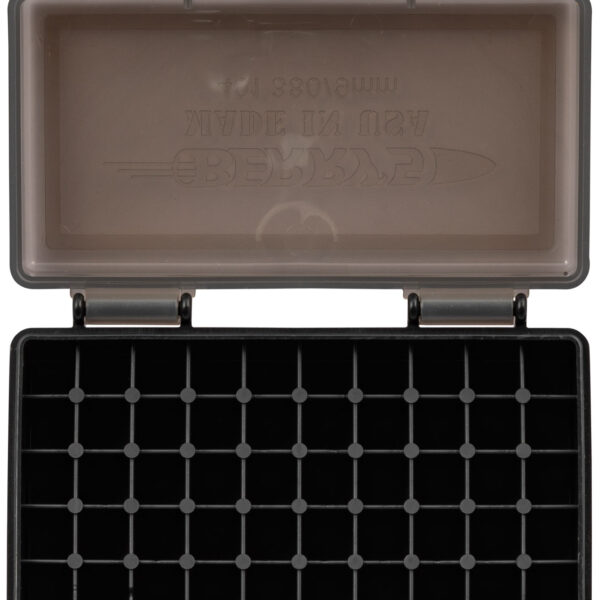 Berry's 19642 Ammo Box  9mm/380ACP Smoke/Black Polypropylene 50rd