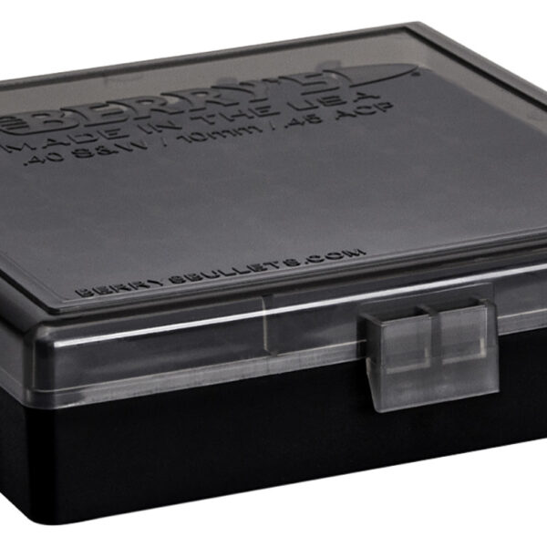 Berry's 92199 Ammo Box  40S&W/45ACP Smoke/Black Polypropylene 100rd