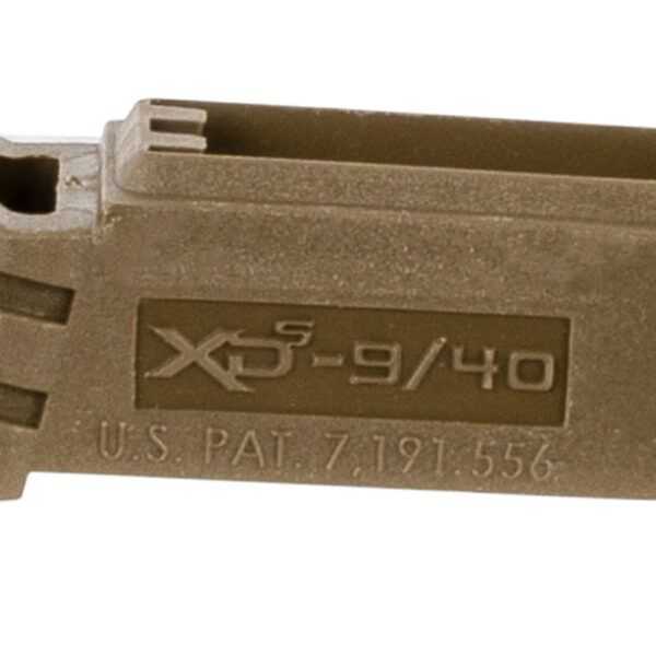 Springfield Armory XDS5902MFDE Backstrap Sleeve  made of Polymer with Flat Dark Earth & 1 Piece Design for 9mm Luger Springfield XD-S with #2 Backstrap & 3"-4" Barrel