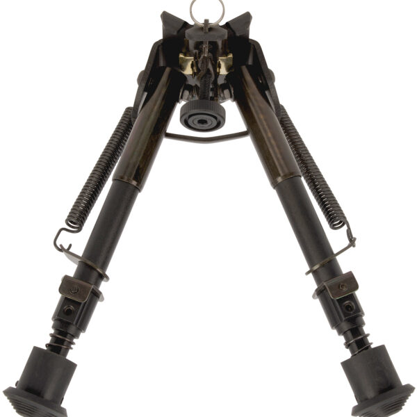 Allen 2207 Bozeman  Rifle Bipod Black Aluminum w/Sling Swivel Stud Mount, Rubber Feet & 6-9" Vertical Adjustment