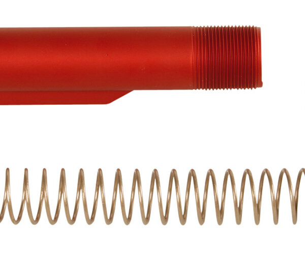 LBE Unlimited MILBUFKTRED Mil-Spec Buffer Tube Kit  6 Position AR-15 Red