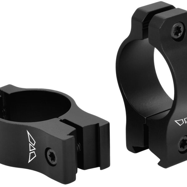 Warne V421M Rimfire Rings Vapor Matte Black Aluminum 1" Tube Medium Rimfire/Vertical Split 3/8" Dovetail 0 MOA