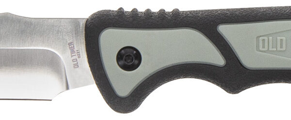 Old Timer 1137140 Trail Boss  3.70" Fixed Caper Plain Stainless Steel Blade 5.25" TPE Handle Includes Sheath