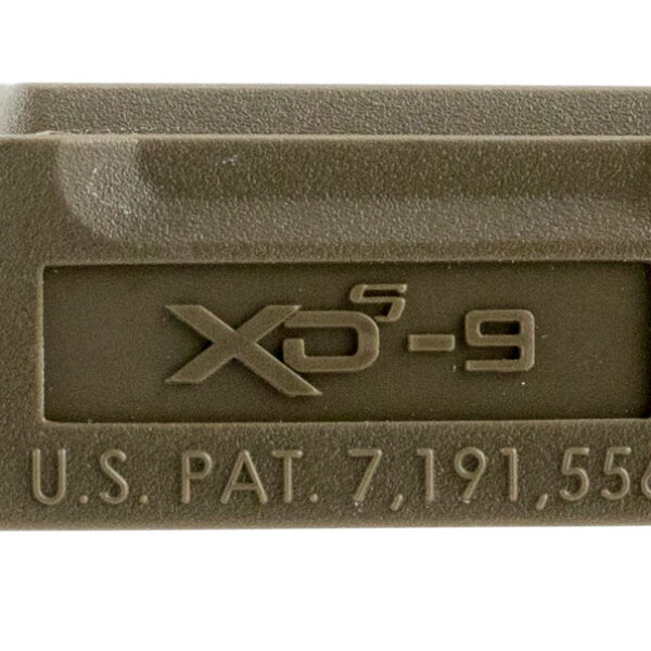 Springfield Armory XDS5901MFDE Backstrap Sleeve made of Polymer with Flat Dark Earth Finish & 1 Piece Design for 9mm Luger Springfield XD-S with #1 Backstrap & 3.30" Barrel