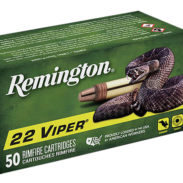 Remington Ammunition 21080 Viper Rimfire 22LR 36gr Truncated Cone Solid 50 Per Box/100 Case