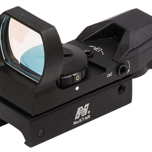 NcStar D4RGB Red & Green Four Reticle Reflex Optic Black Anodized 1 x 0.95"x 1.34" 3 MOA Red/Green Dot Multi Reticle